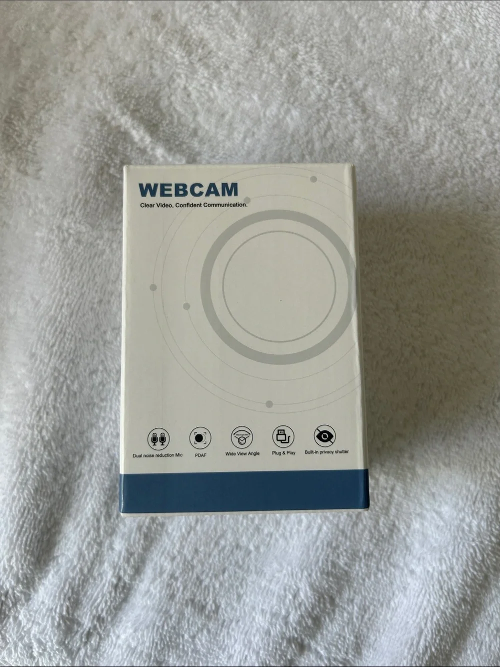 WEB CAM USB Desktop Webcam with Built-in Privacy Shutter - White